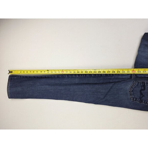 7 For All Mankind Size 29X32 Women Kimmie Straight Leg Blue Denim Logo Tag Jeans - Picture 11 of 13